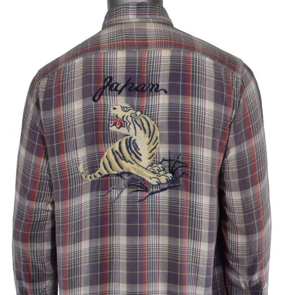 Polo Plaid Japan Tiger Flannel Shirt L